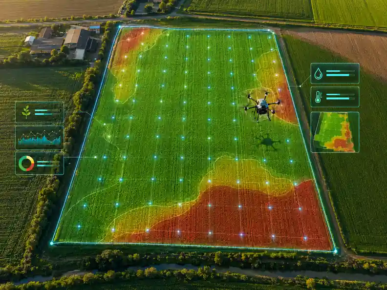 Drone data capture for GPS farm mapping