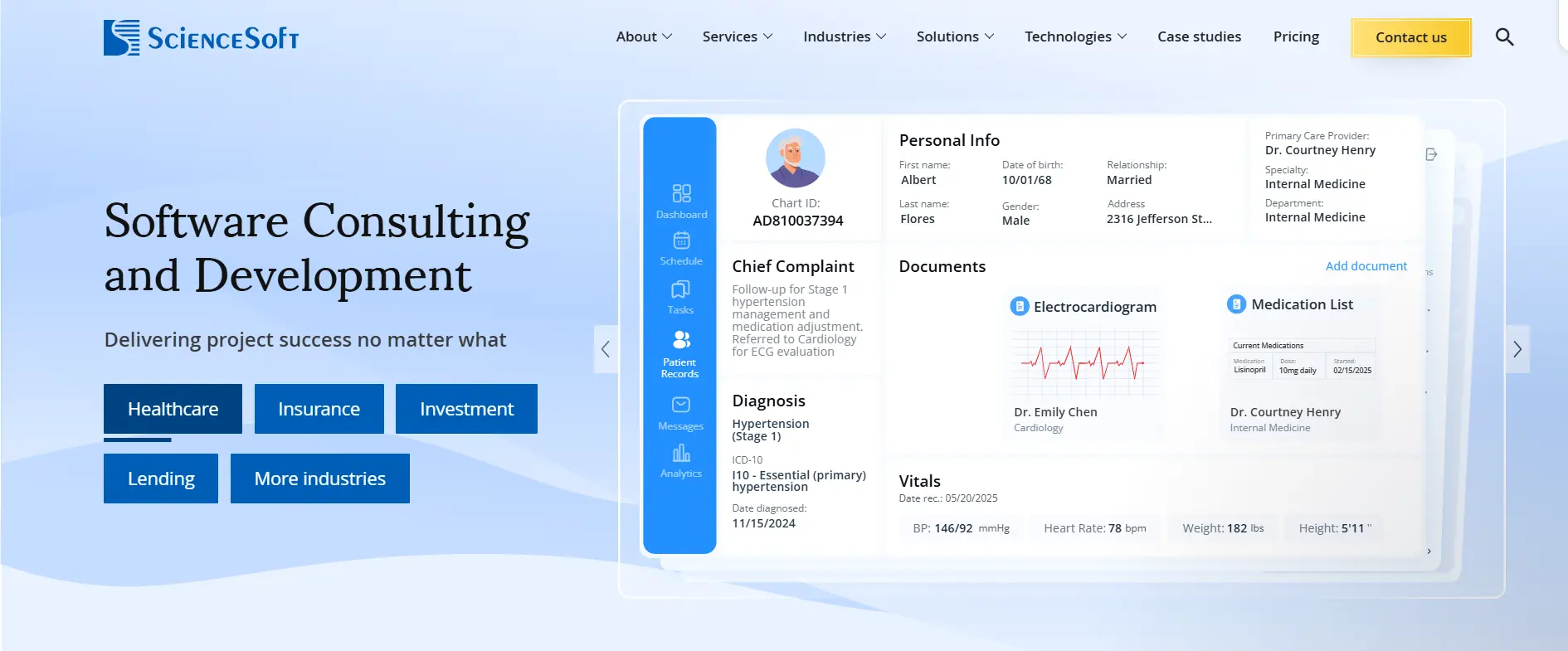 ScienceSoft official homepage preview