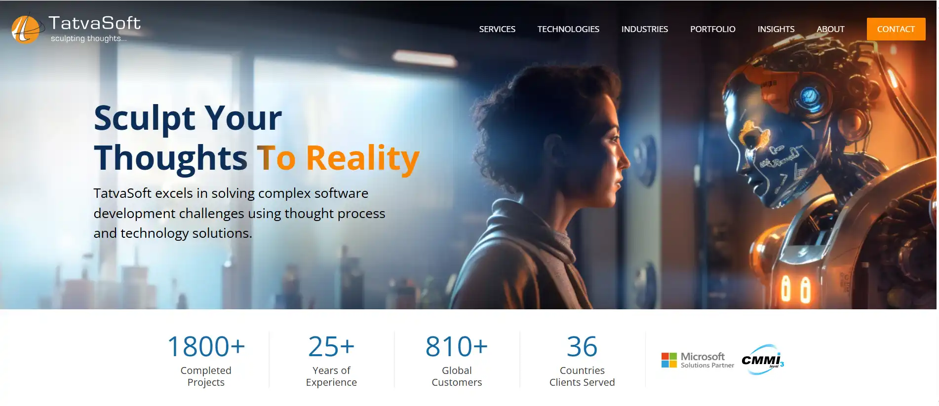 TatvaSoft official homepage preview