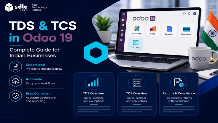 Odoo 19 TDS and TCS management dashboard for Indian business tax compliance.