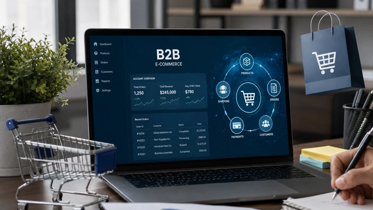 B2B ecommerce development dashboard for modern businesses