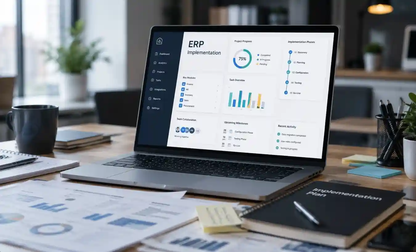 ERP implementation process from planning to go-live