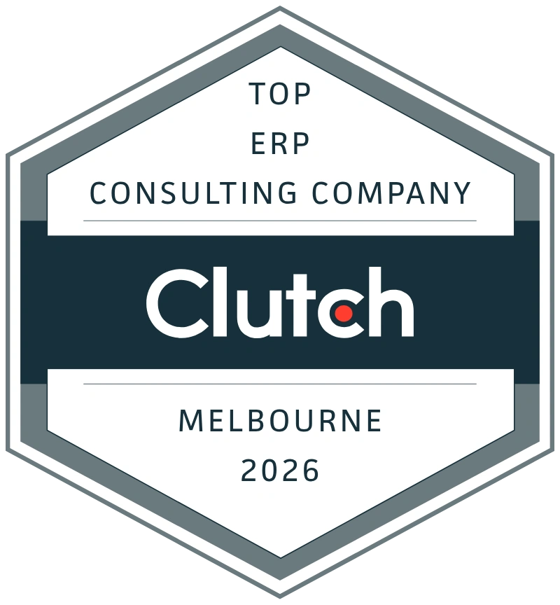 Top Clutch ERP Consulting Company Melbourne 2026 award badge