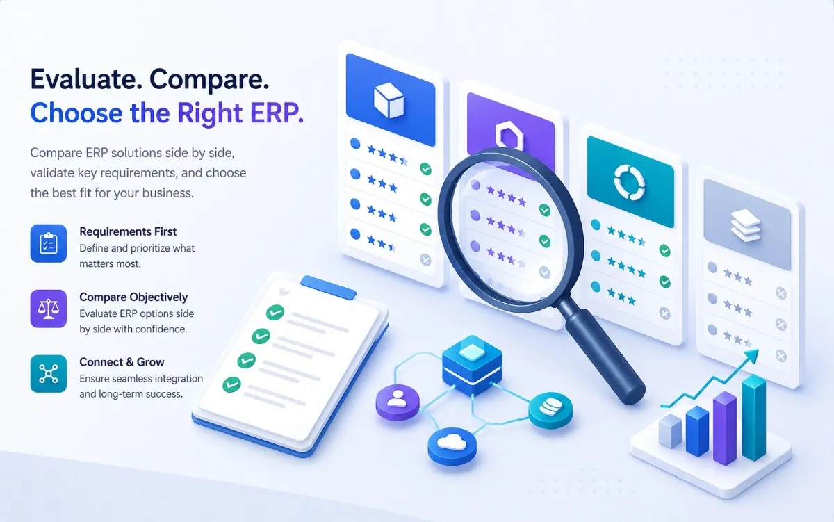 Evaluate and compare ERP software to choose the right solution