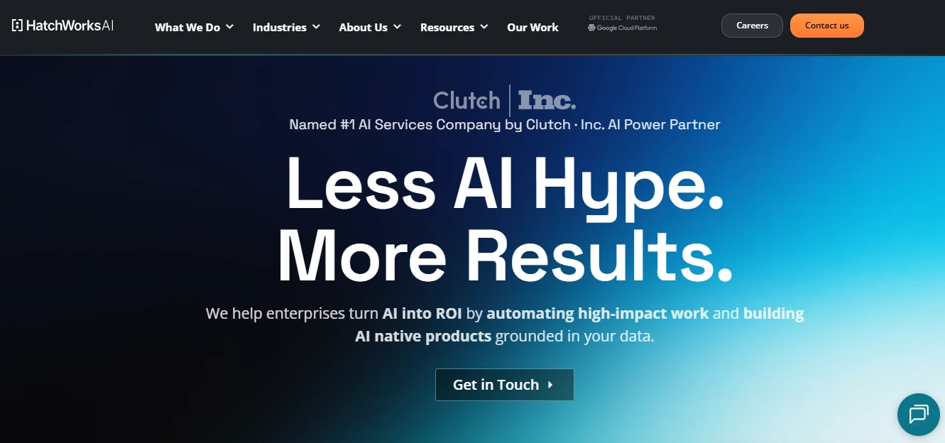 HatchWorks AI company homepage