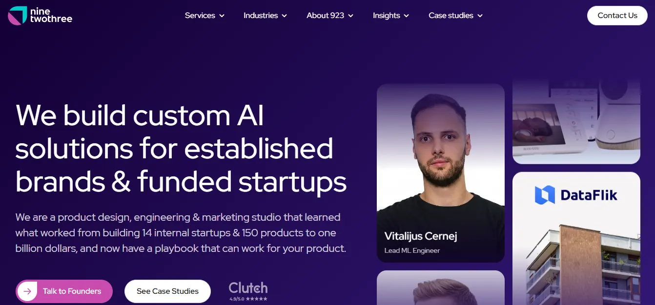 NineTwoThree AI Studio homepage
