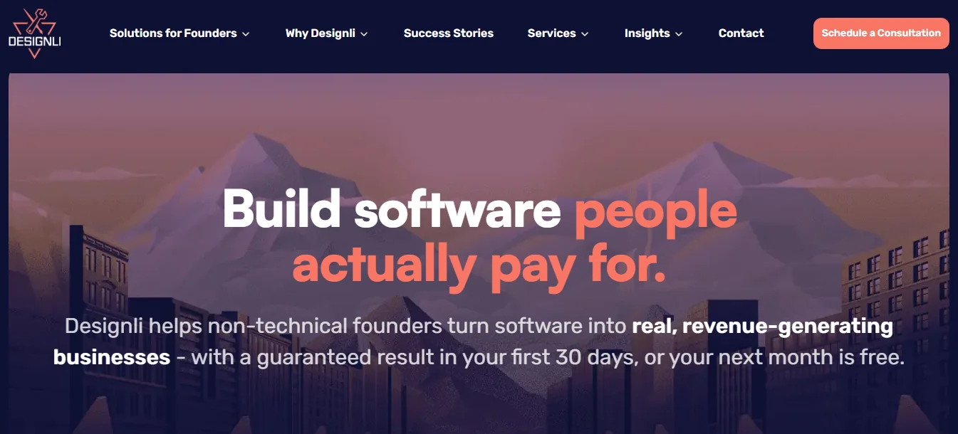 Designli website homepage