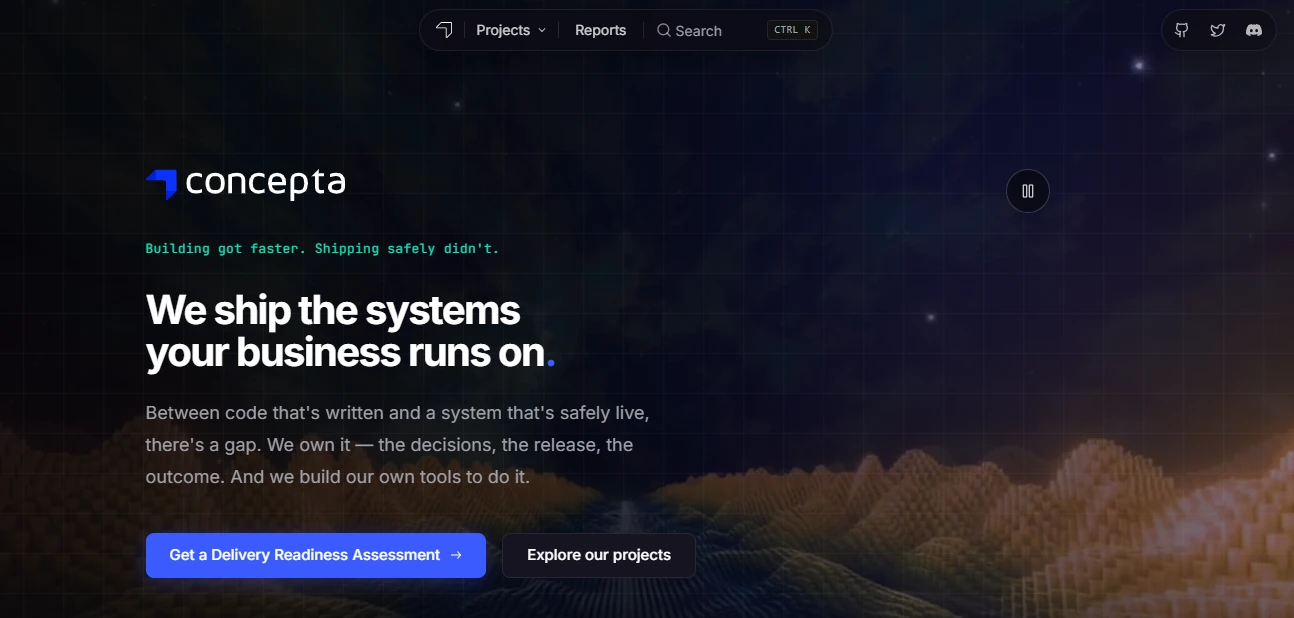 Concepta Technologies mobile app development services homepage