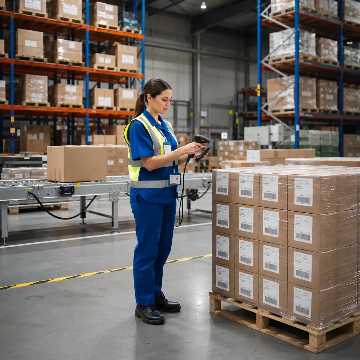 Logistics ERP dashboard connecting transportation, warehouse, inventory, orders, finance, and reporting