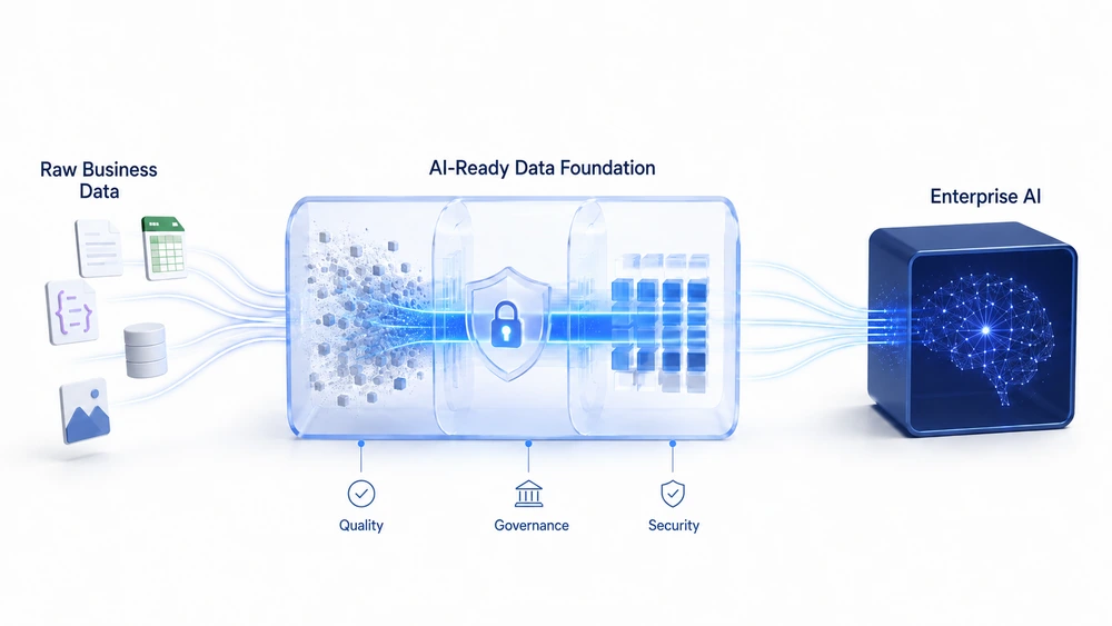 AI-ready enterprise data foundation Six components of an AI-ready data foundation for enterprise AI