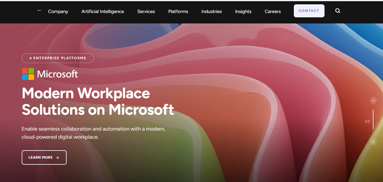 10Pearls blockchain development services homepage