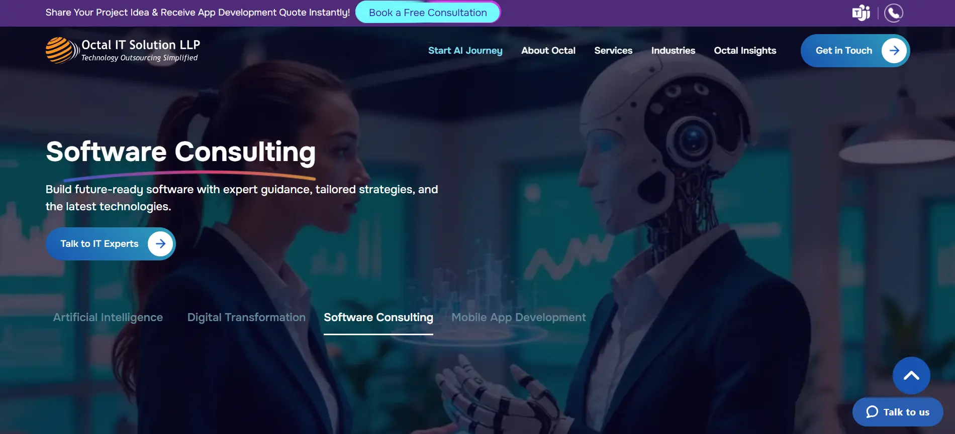 Octal IT Solution official homepage preview