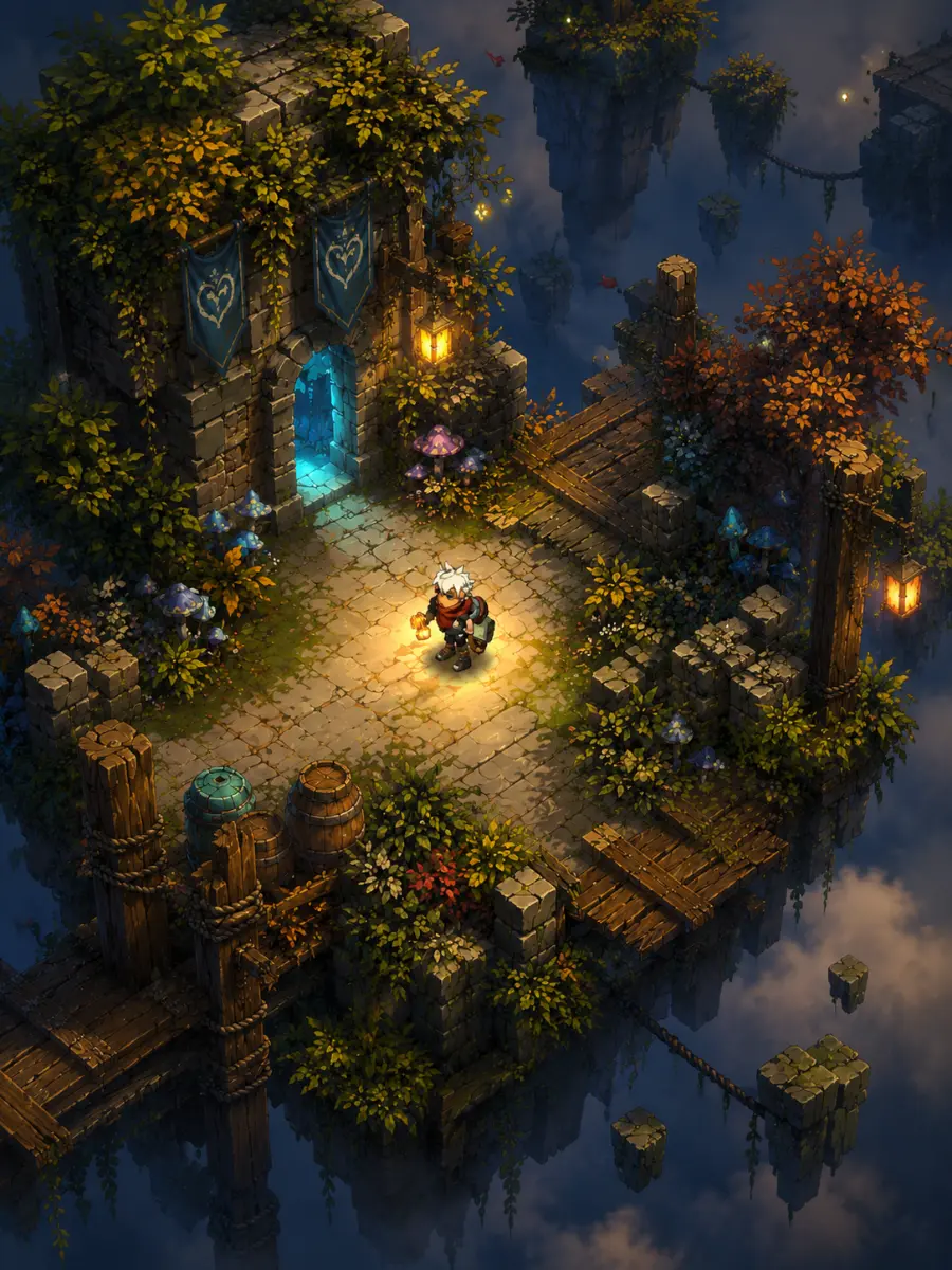 Fantasy role-playing PC game scene