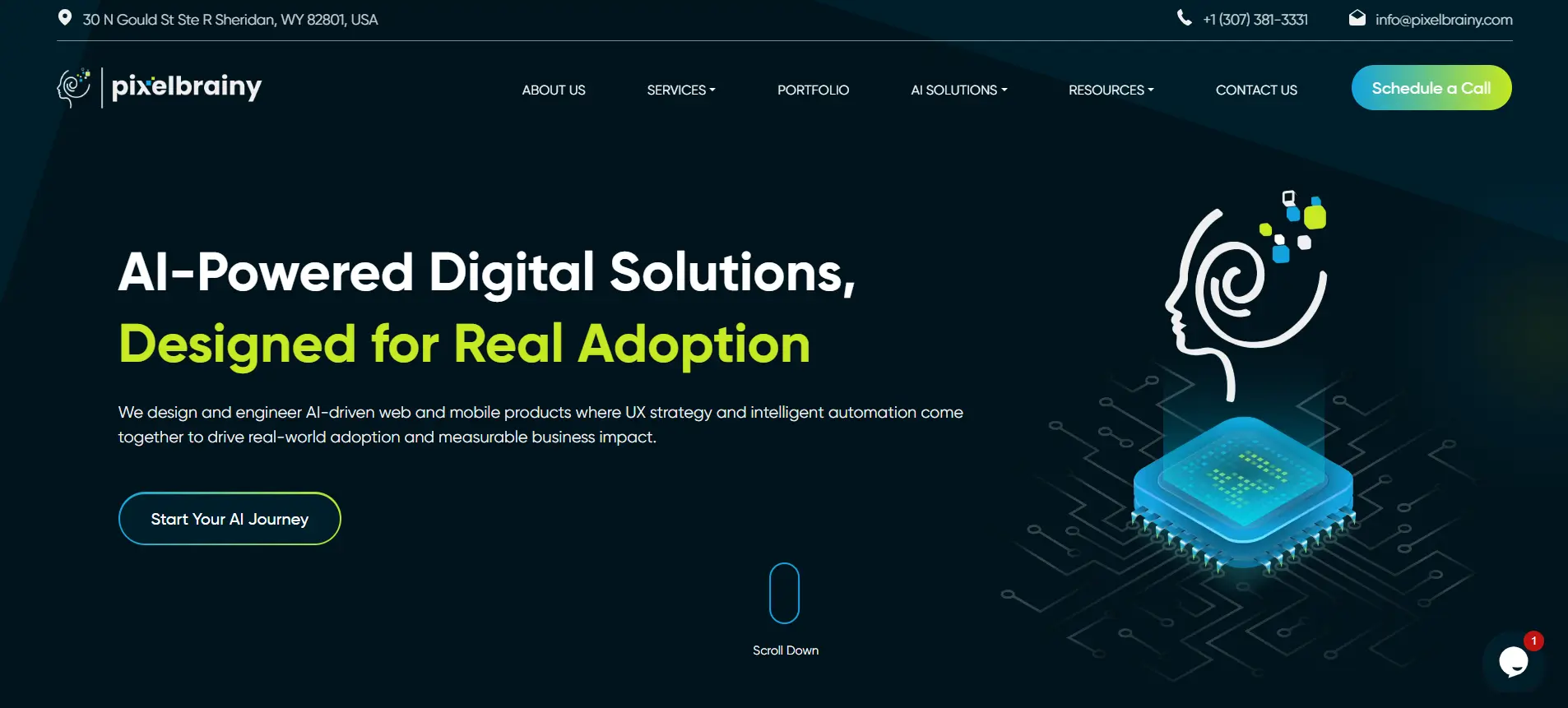 PixelBrainy LLC official homepage preview