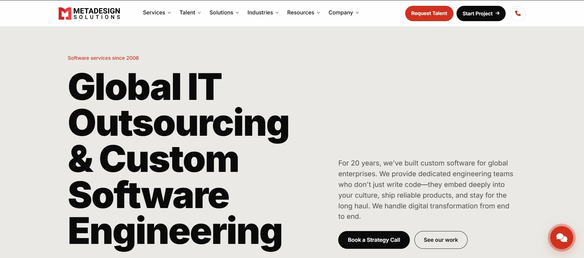 MetaDesign Solutions official homepage preview