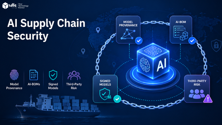 AI supply chain security with model provenance, AI-BOMs, signed models, and third-party risk