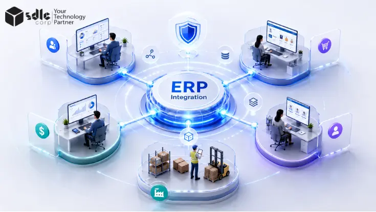 ERP integration strategy with APIs, middleware, and data ownership