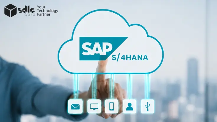 SAP ECC to S/4HANA migration roadmap with planning, data migration, and cutover stages