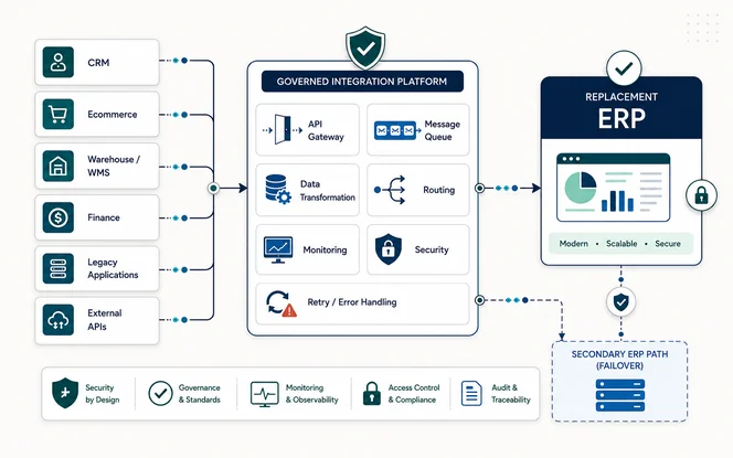 ERP integration architecture planning illustration