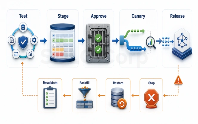 Controlled deployment and release workflow for production AI data pipelines