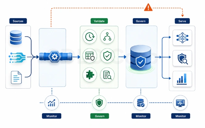 What DataOps for AI covers: pipelines, contracts, owners and production AI consumers