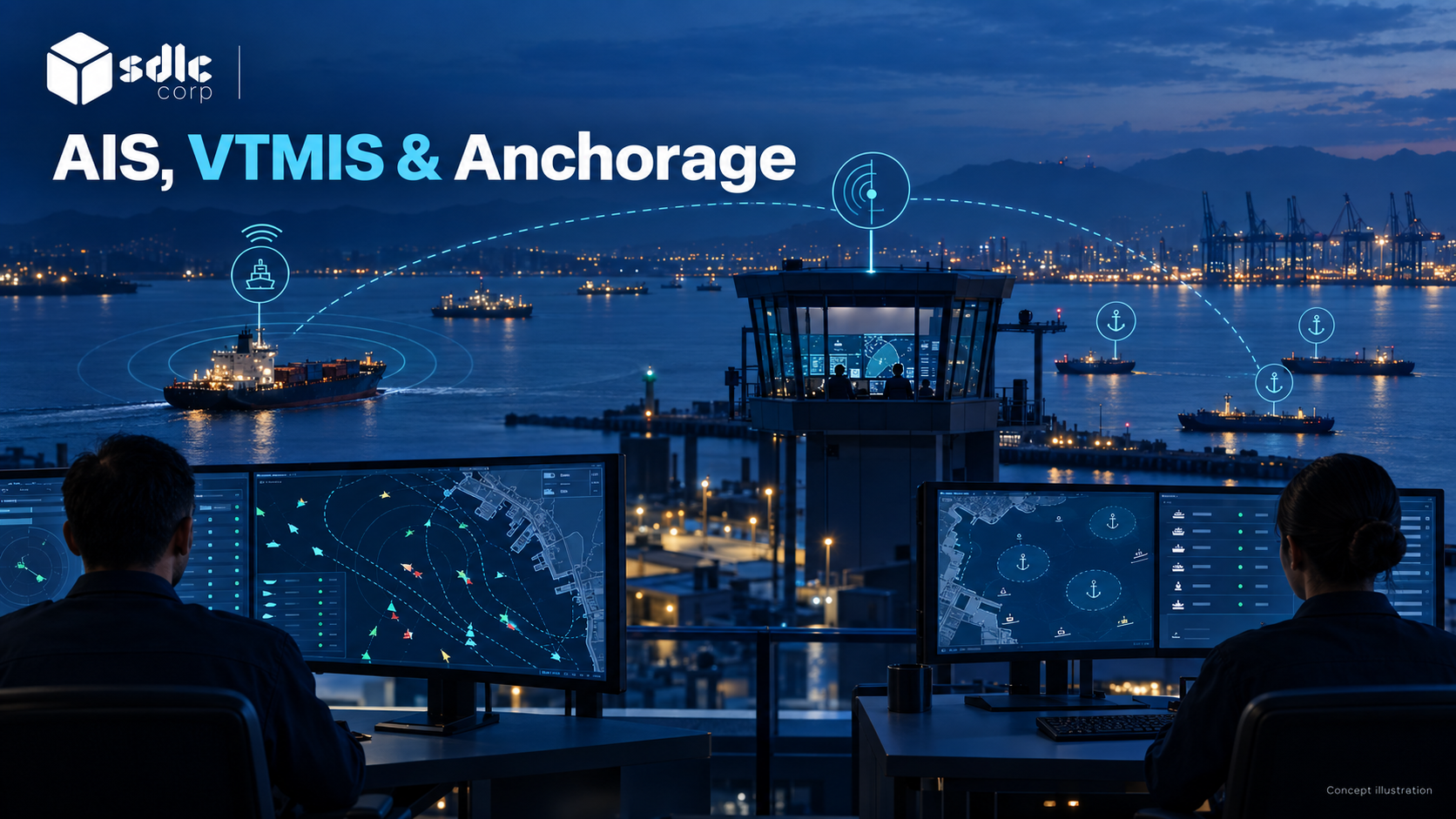 Vessel observations flowing through VTMIS into an anchorage workspace.