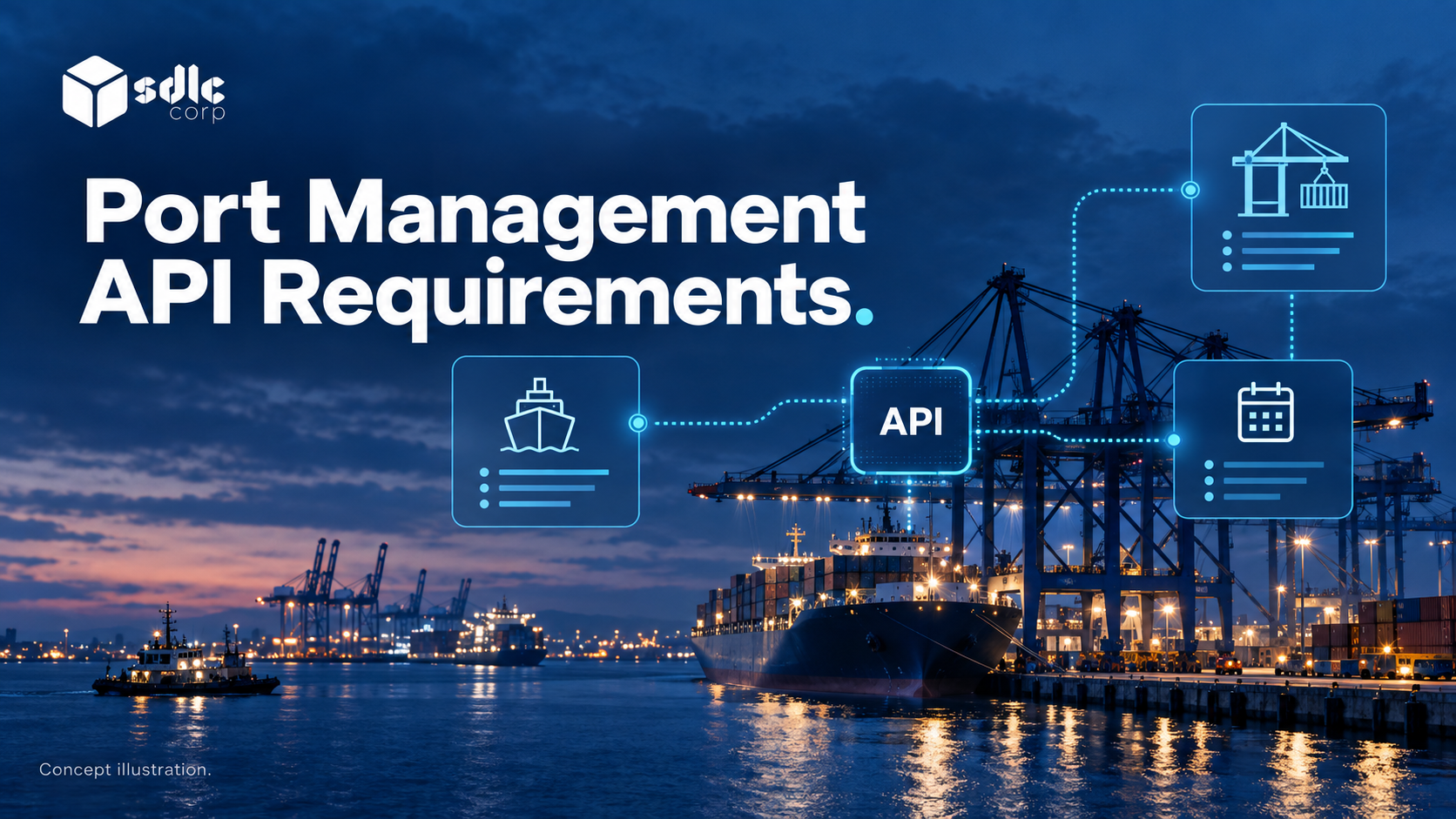 Port system API interfaces joining vessel call and allocation records.