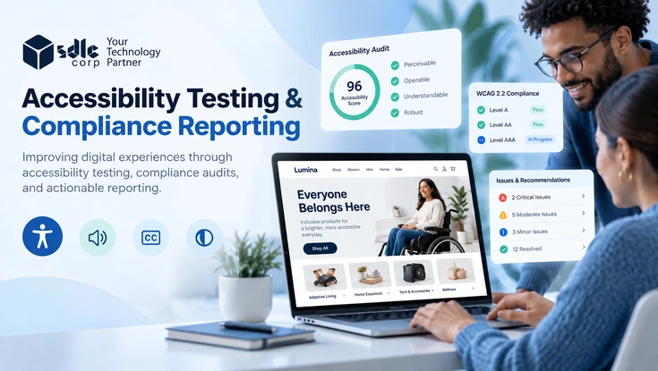 Accessibility testing and WCAG compliance reporting dashboard.