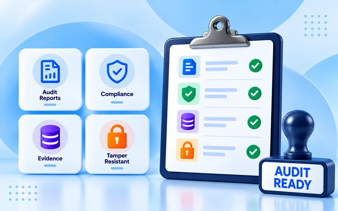 Audit-ready AI governance reporting with traceable evidence, metric ownership and audit trails.